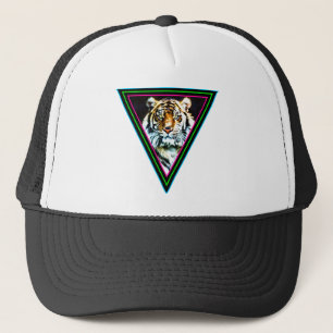Casquette Corey Tiger 80s Vintage Néon Triangles Visage de T