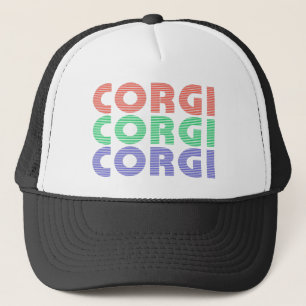 Casquette Corgi Dog Texte coloré moderne