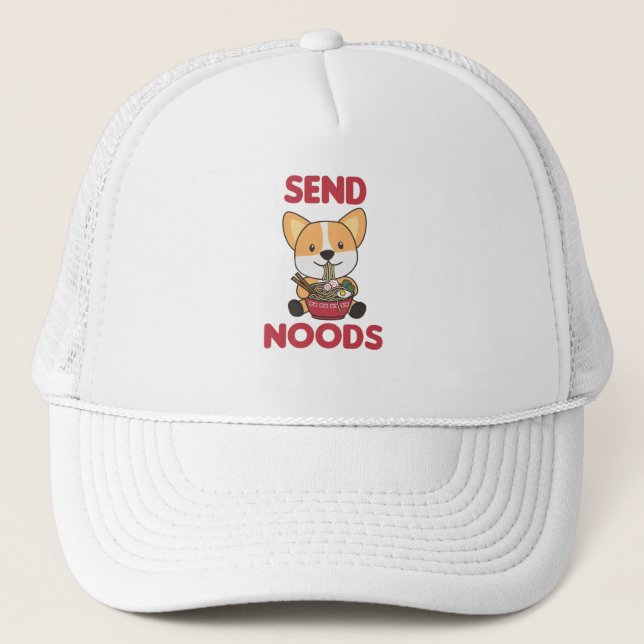 Casquette Corgi Envoyer Noods Ramen Cute Kawaii Noodles Chie (Devant)