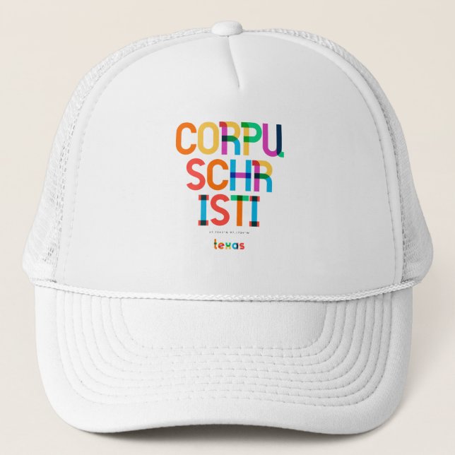 Casquette Corpus Christi Texas Mid Century, Pop Art, (Devant)