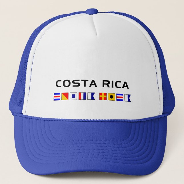 Casquette Costa Rica Nautical Maritime Flags (Devant)
