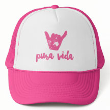 Costa Rica Pura Vida Shaka Surfing Pink