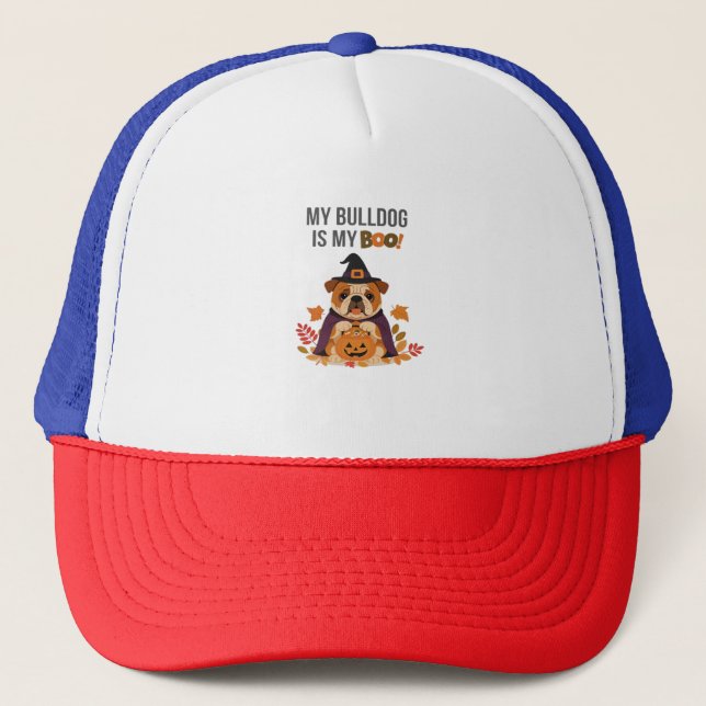 Casquette Costume d'Halloween Bulldog Mon Bulldog est Mon Bo (Devant)