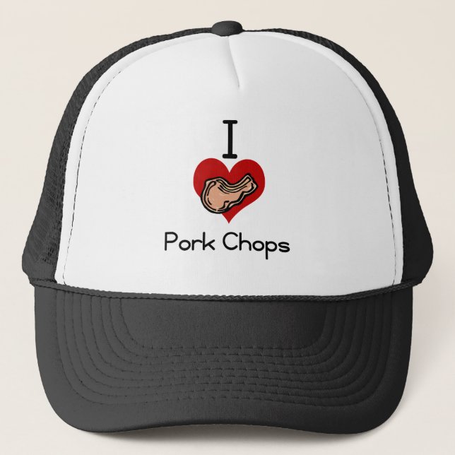 Casquette Côtelette de porc du l'amour-coeur I (Devant)