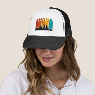 Casquette Coucher de soleil coloré Omaha Nebraska Retro
