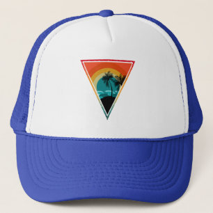 Casquette coucher de soleil rétro été vintage  
