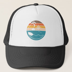 Casquette Coucher de soleil Vintage à la plage Semi-été
