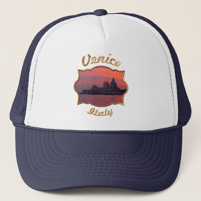 Casquette Coucher du soleil à Venise (Devant)