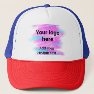 Casquette Couleur d'aquarelle rouge simple ajouter votre log