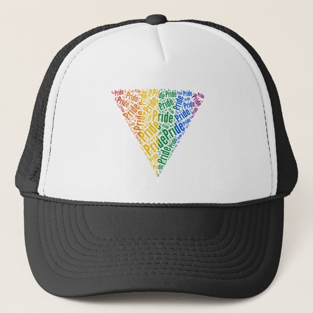 CASQUETTE COULEUR DE TRIANGLE DE MOT DE FIERTÉ - .PNG (Devant)