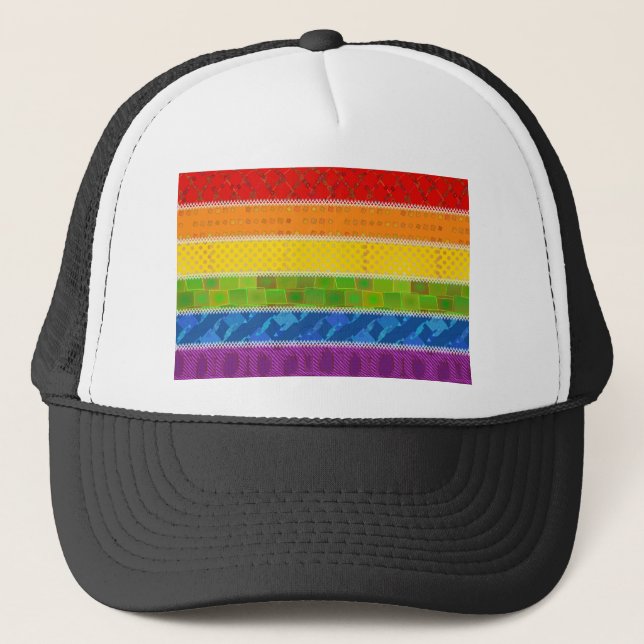 Casquette Couleurs de gay pride (Devant)