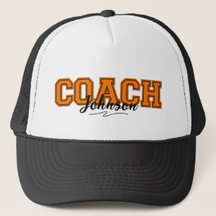 Casquette Couleurs de l'école Coach-Orange personnalisé et n