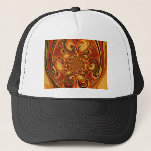 Casquette Couleurs Motifs torride d'orange, Brown et vert