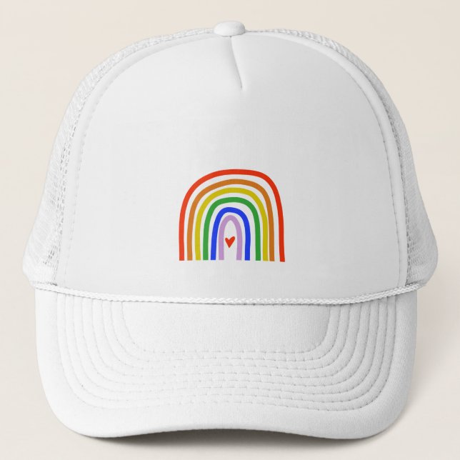 Casquette Couleurs primaires arc-en-ciel dessinées à la main (Devant)