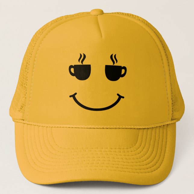 Casquette Coupe de café sourire (Devant)