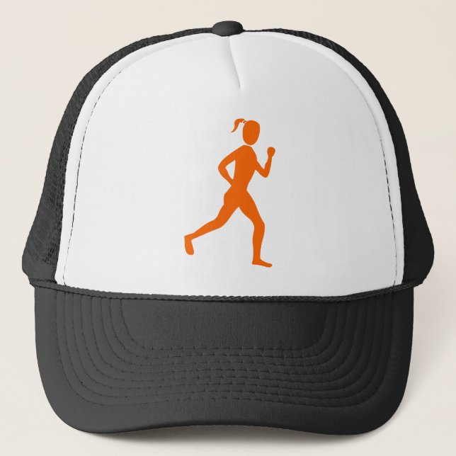 Casquette Coureur (Femme) - Orange (Devant)