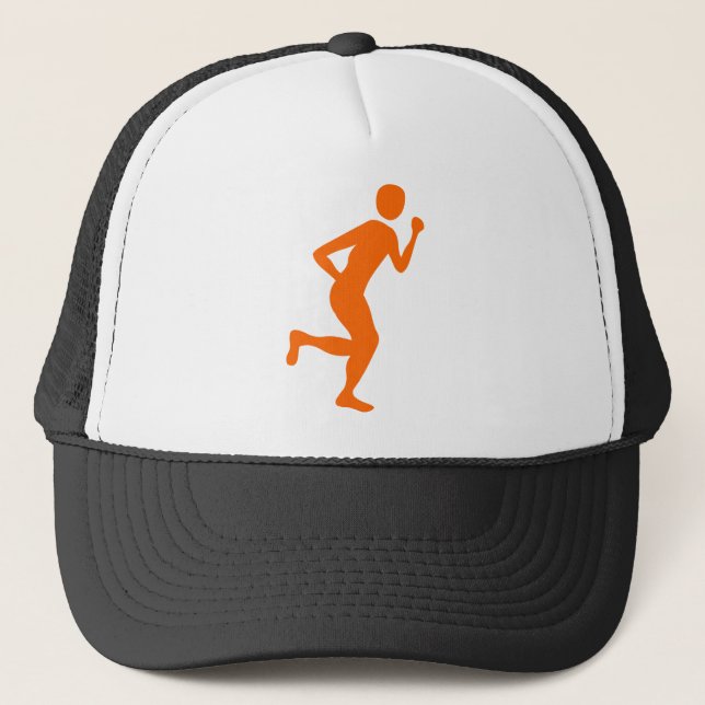 Casquette Coureur (Homme) - Orange (Devant)