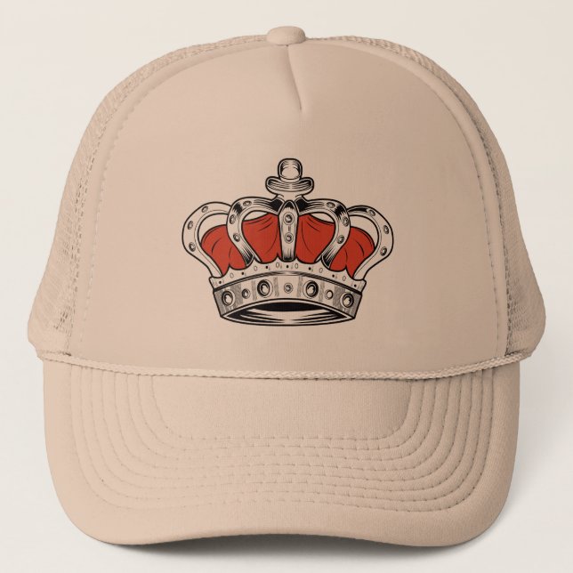 Casquette Couronne - Orange (Devant)