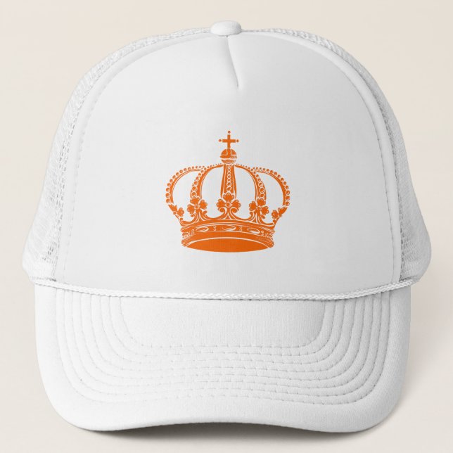 Casquette Couronne royale 02 - Orange (Devant)