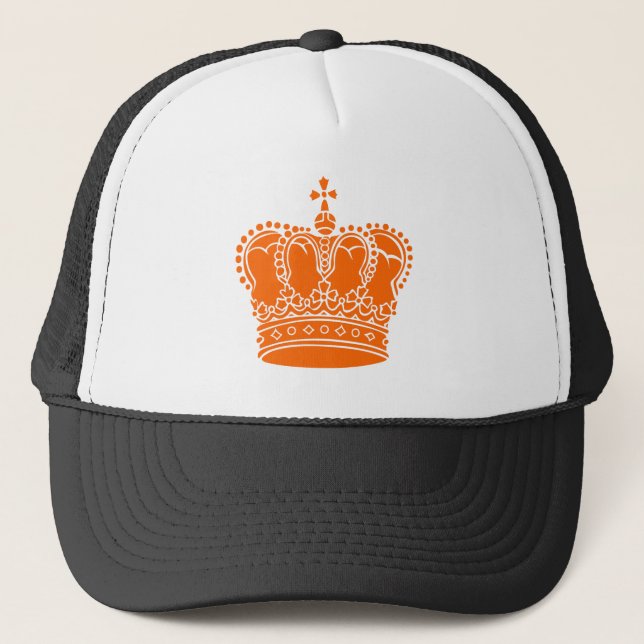 Casquette Couronne royale - Orange (Devant)
