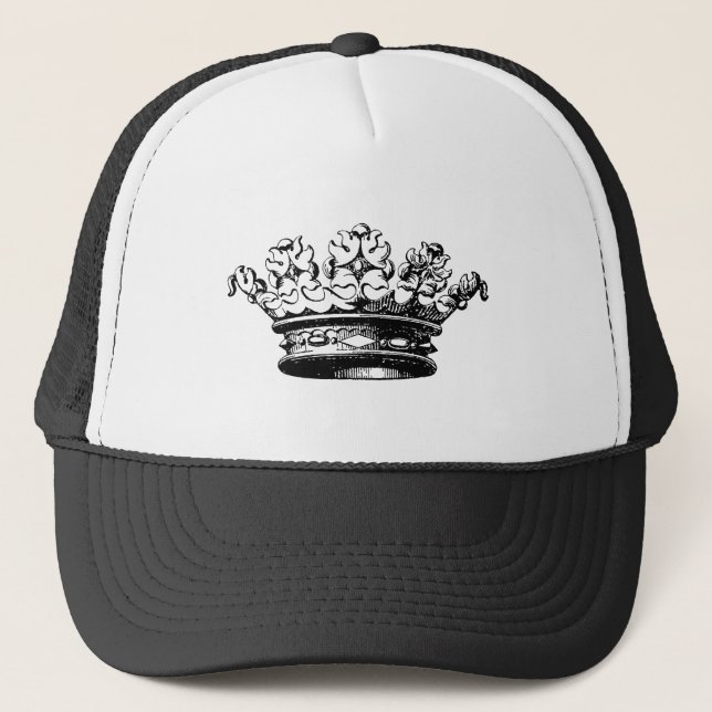Casquette Couronne vintage - Noir (Devant)