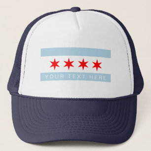 Casquette Coutume de drapeau de ville de Chicago