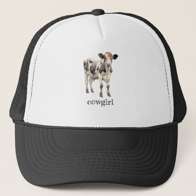 Casquette cowgirl mignon veau fleur (Devant)