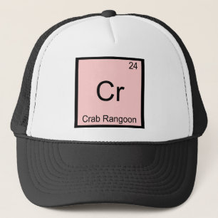 Casquette Cr - Crab Rangoon Drôle de symbole d'élément de ch