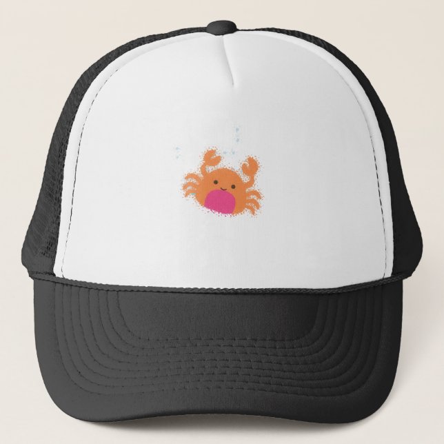 Casquette Crabe caricaturale orange (Devant)