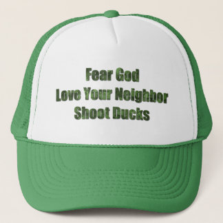 Casquette Craignez Dieu, Aime Votre Voisin, Tire Des Canards