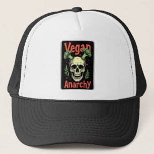 Casquette Crâne Anarchiste Végan – Rébellion Alimentée par l