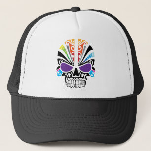 Casquette Crâne d'arc-en-ciel de vaudou