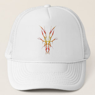 Casquette Crâne de cerf tribal à motif de flamme de chasse