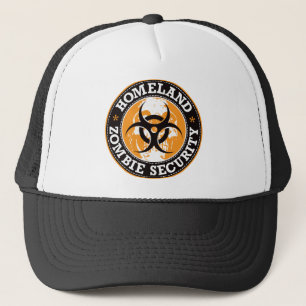 Casquette Crâne de sécurité de zombi de patrie - orange