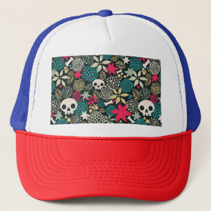Casquette Crâne en fleurs