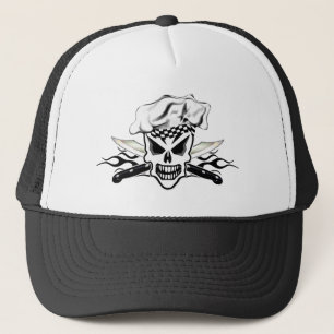Casquette Crâne et couteaux flamboyants 2 de chef de chef