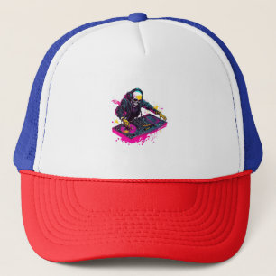 Casquette Crâne Rave � Squelette de fête EDM DJ