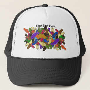 Casquette Crazy Cross Eyed Planarian Worms redessiné