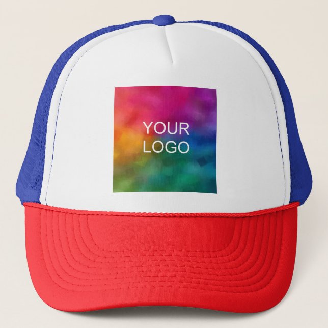 Casquette Créez votre propre Elegant Bleu Rouge Blanc Modern (Devant)