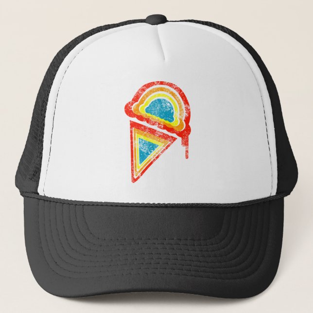 Casquette crème glacée goutte arc-en-ciel (Devant)