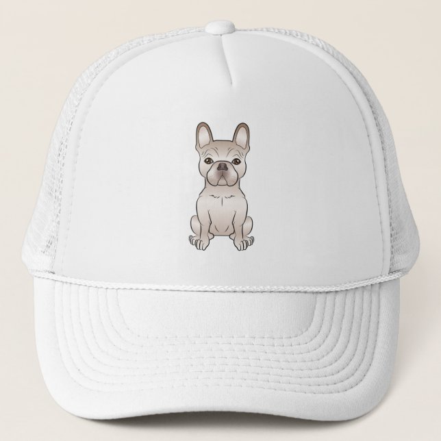 Casquette Crème mignonne French Bulldog / Frenchie Dog assis (Devant)