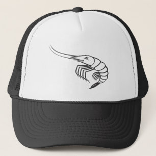 Casquette Crevette sérieuse en noir et blanc