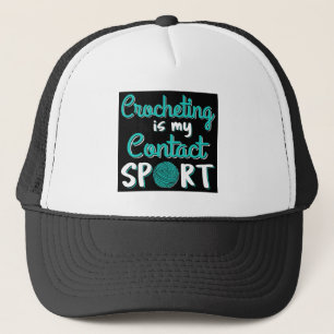 Casquette Crochet est mon contact Sport