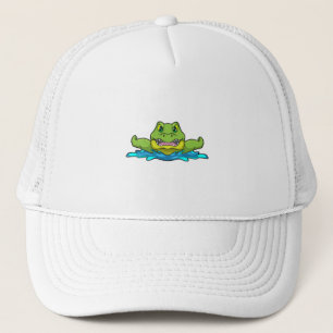Casquette Crocodile à nager dans l'eau