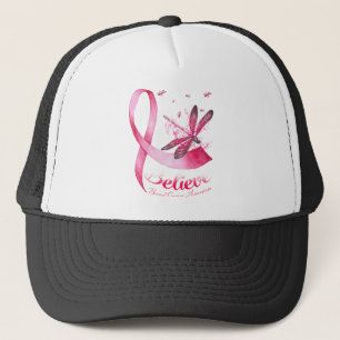 Casquette Croire Dragonfly Pink Ribbon Cancer du sein