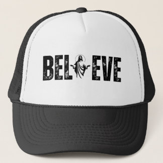 Casquette CROIRE Silhouette chrétienne ouverte avec foi