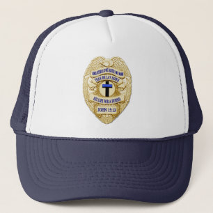 Casquette Croix d'insigne - Ligne bleue mince