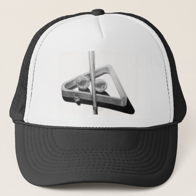 Casquette Croquis de crayon de billards de bâton de piscine (Devant)