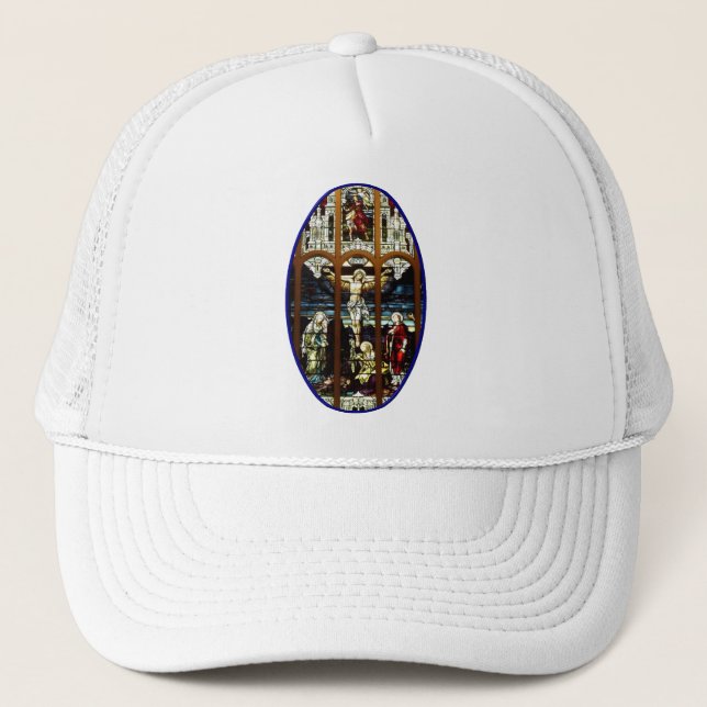 Casquette Crucifixion de Jésus vitrail (Devant)