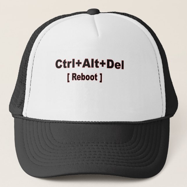 Casquette CTRL+alt+del, remise à zéro (Devant)